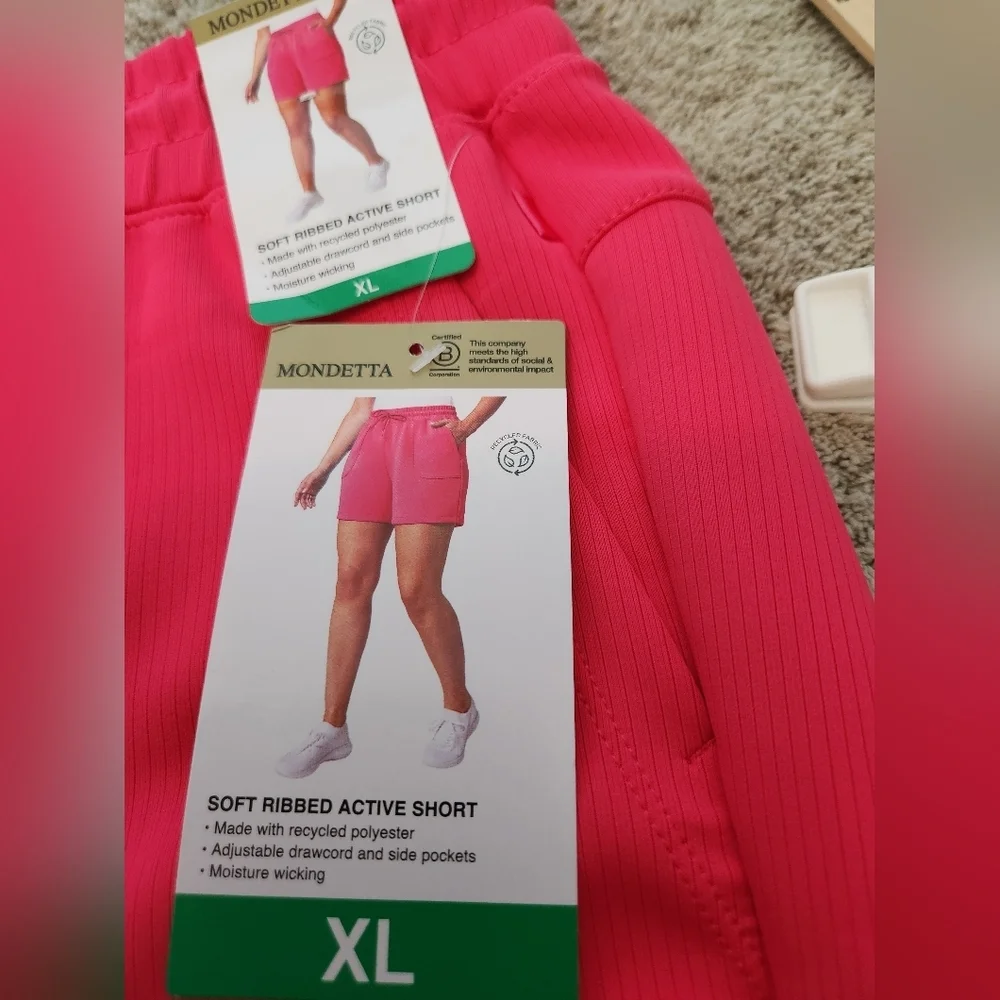 Mondetta Soft Ribbed Active Shorts - XL
